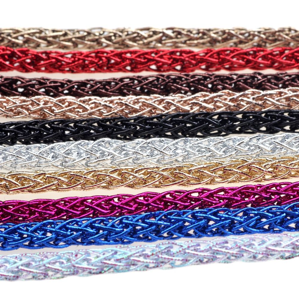 Knotting Cord Silk - OlingArt 4mm 5M/Lot Gold Silver Metal