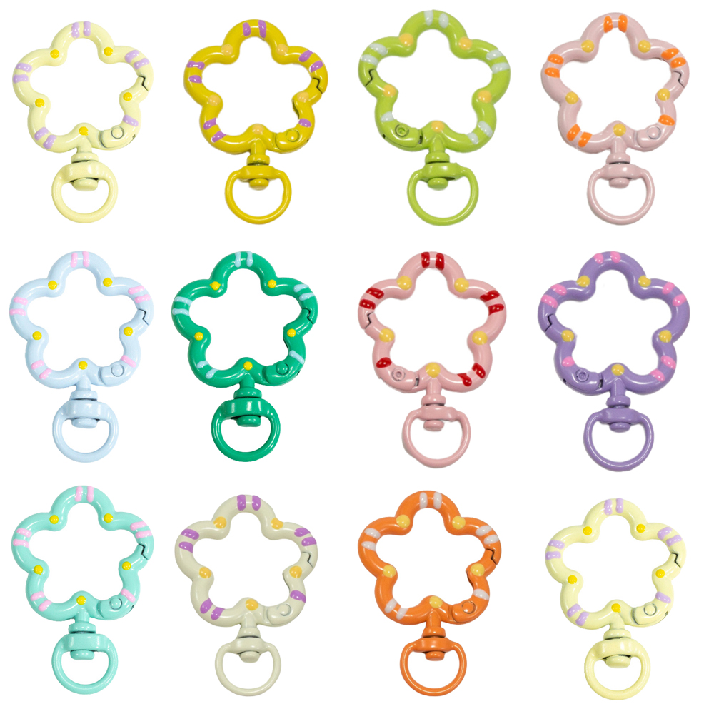 Jewelry Making A Ring - 5pcs Flower Metal Lobster Claw Clasps