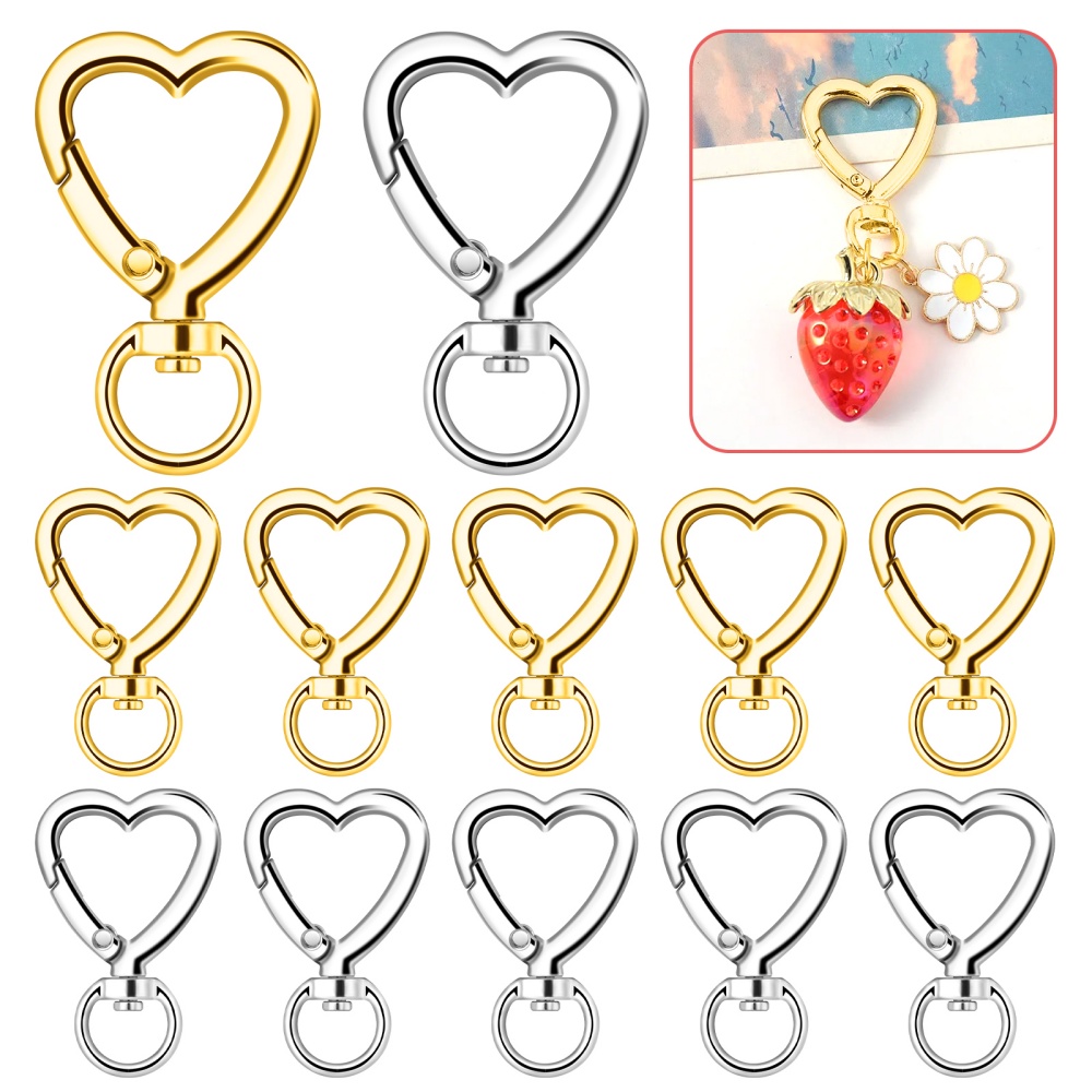 Jewelry Making A Ring - 10pcs Metal Heart Lobster Claw Clasps
