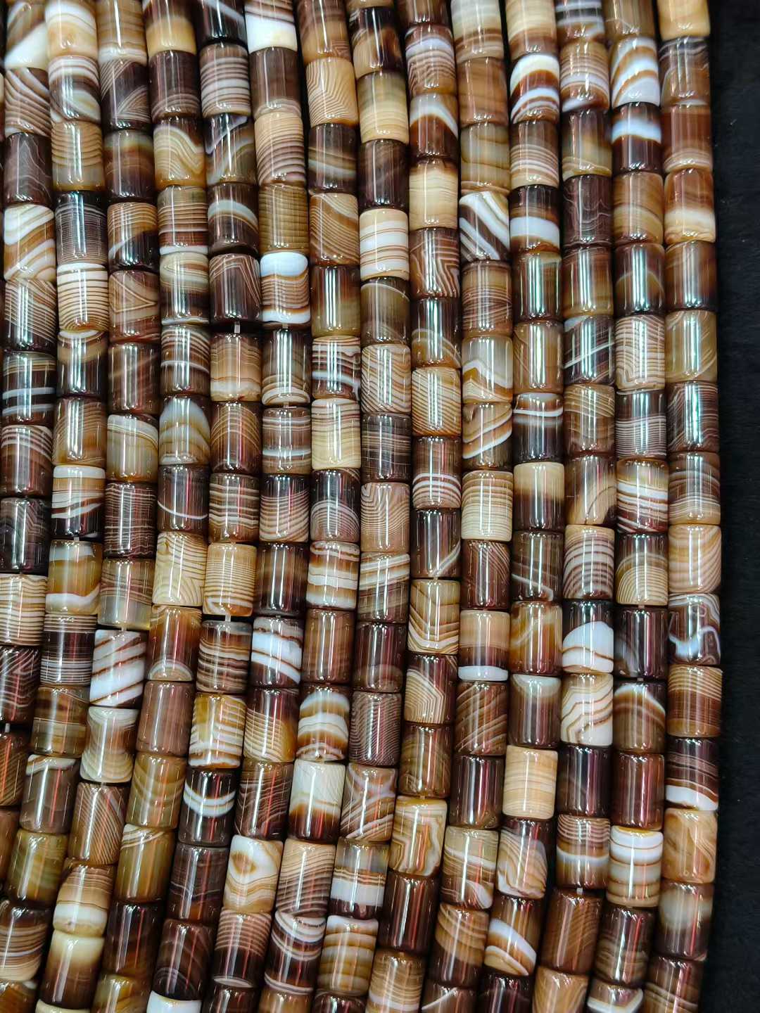 Natural Stone Sptriped Coffee  - огляд і ціна Jewelry Making Store