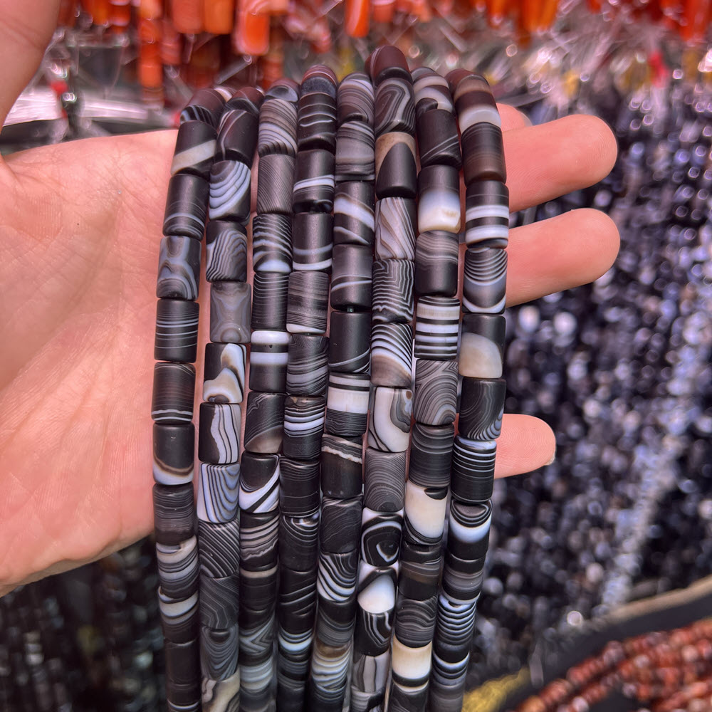 Natural Stone Black Agate Ston - огляд і ціна Jewelry Making Store