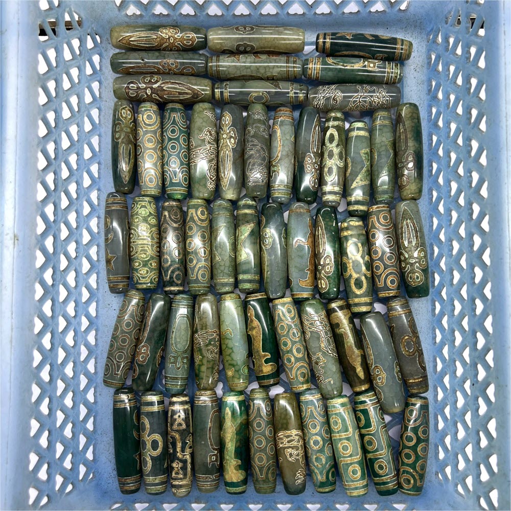 60mm Green Tibentan Dzi Beads  - огляд і ціна Jewelry Making Store