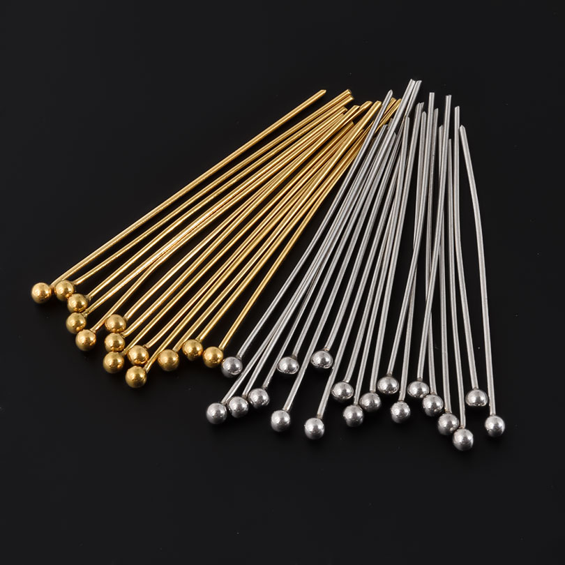 50pcs/Lot 18K Gold Plated Ball - огляд і ціна Jewelry Making Rivets