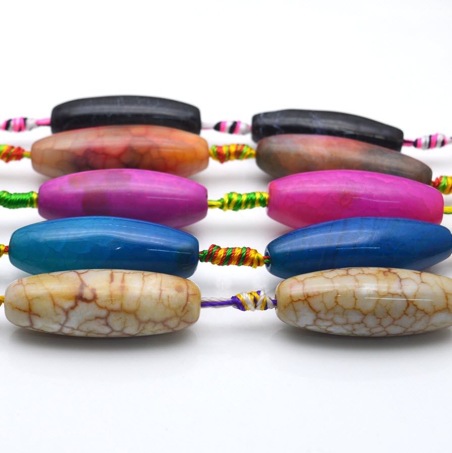 Natural Stone Colourful Big Ag - огляд і ціна Jewelry Making Store