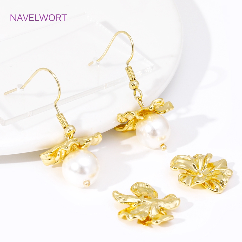 18K Gold Plated Large Flower B - огляд і ціна Bead Cap Flower