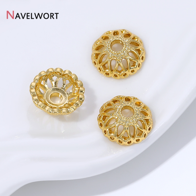 18K Gold Plated Brass 9mm Flow - огляд і ціна Bead Cap Flower