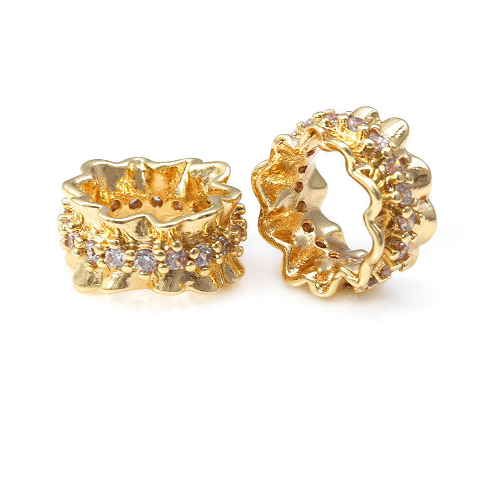 Brass Zircon Large Hole Cylind - огляд і ціна Jewelry Making Store