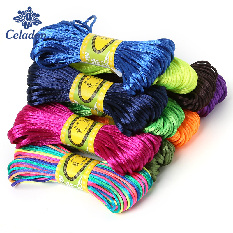 2mm 20meter Soft Satin Rattail - огляд і ціна Knotting Cord Silk