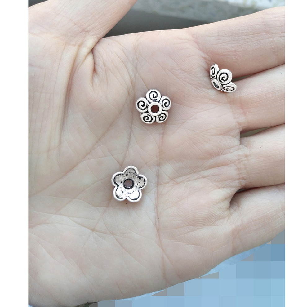 Jwelery Findings Silver End Be - огляд і ціна Bead Cap Flower