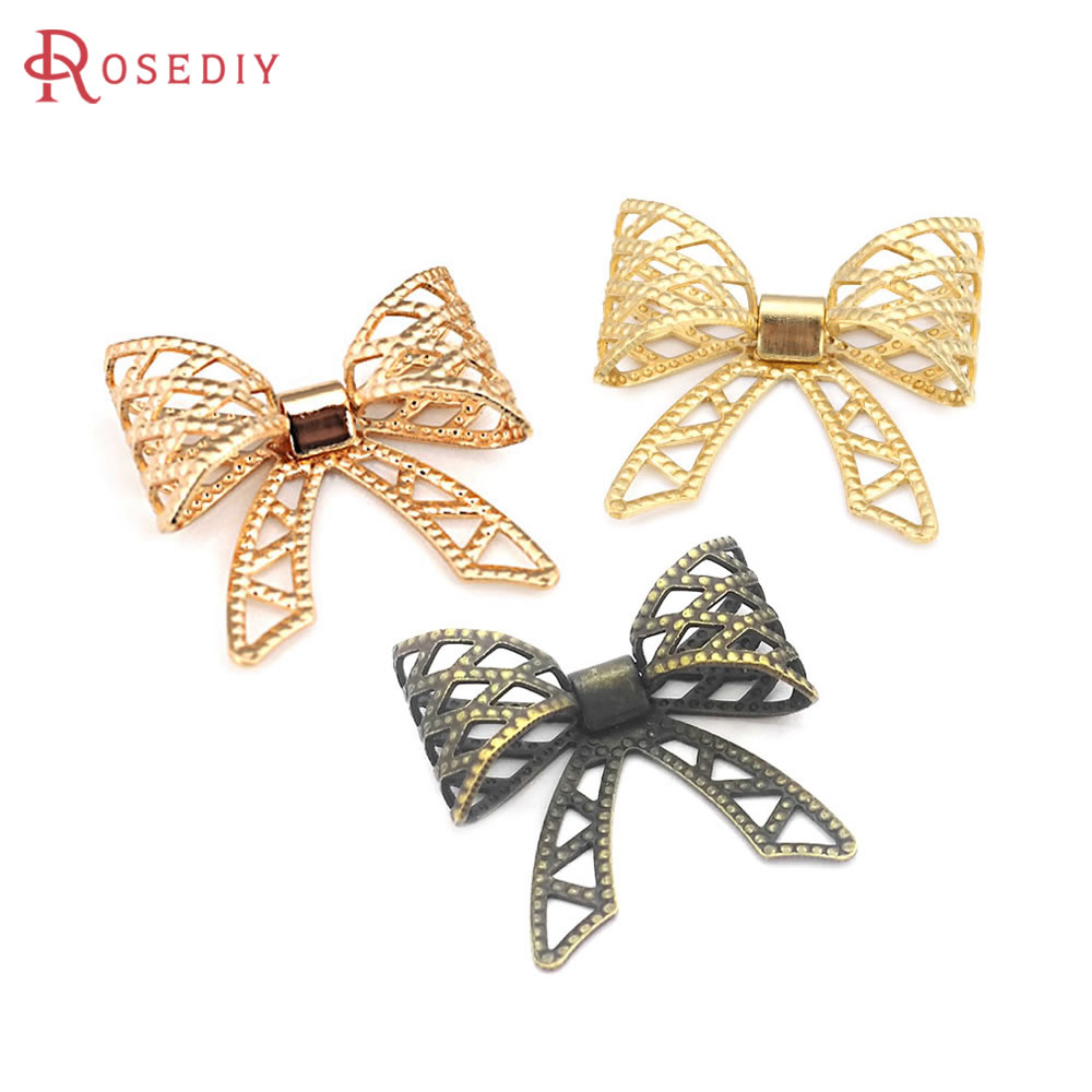18K Gold Color Brass Grid Bow  - огляд і ціна Jewelry Making Store
