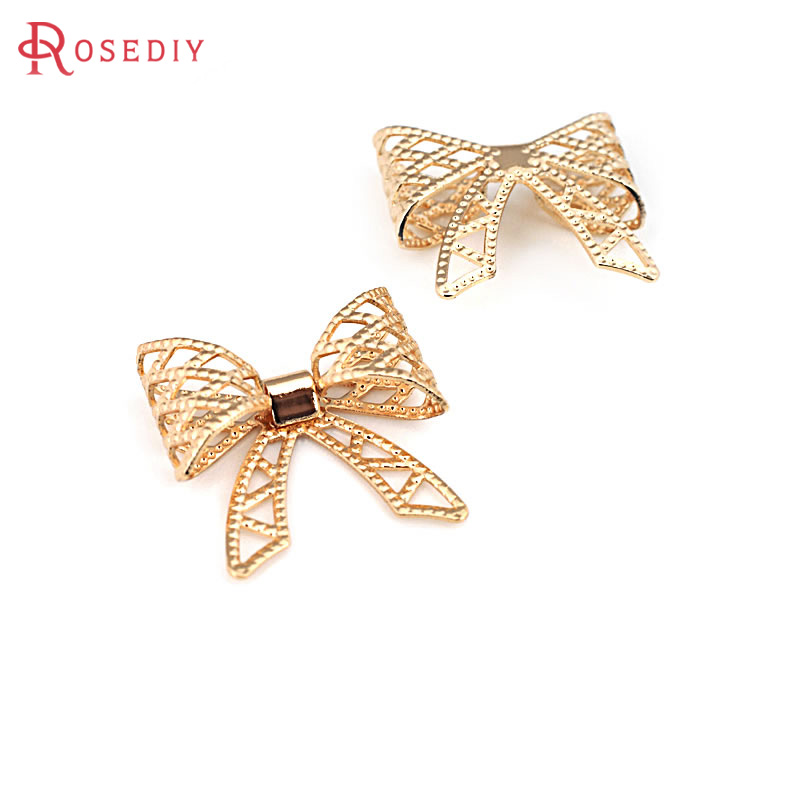 18K Gold Color Brass Grid Bow  - огляд і ціна Jewelry Making Store
