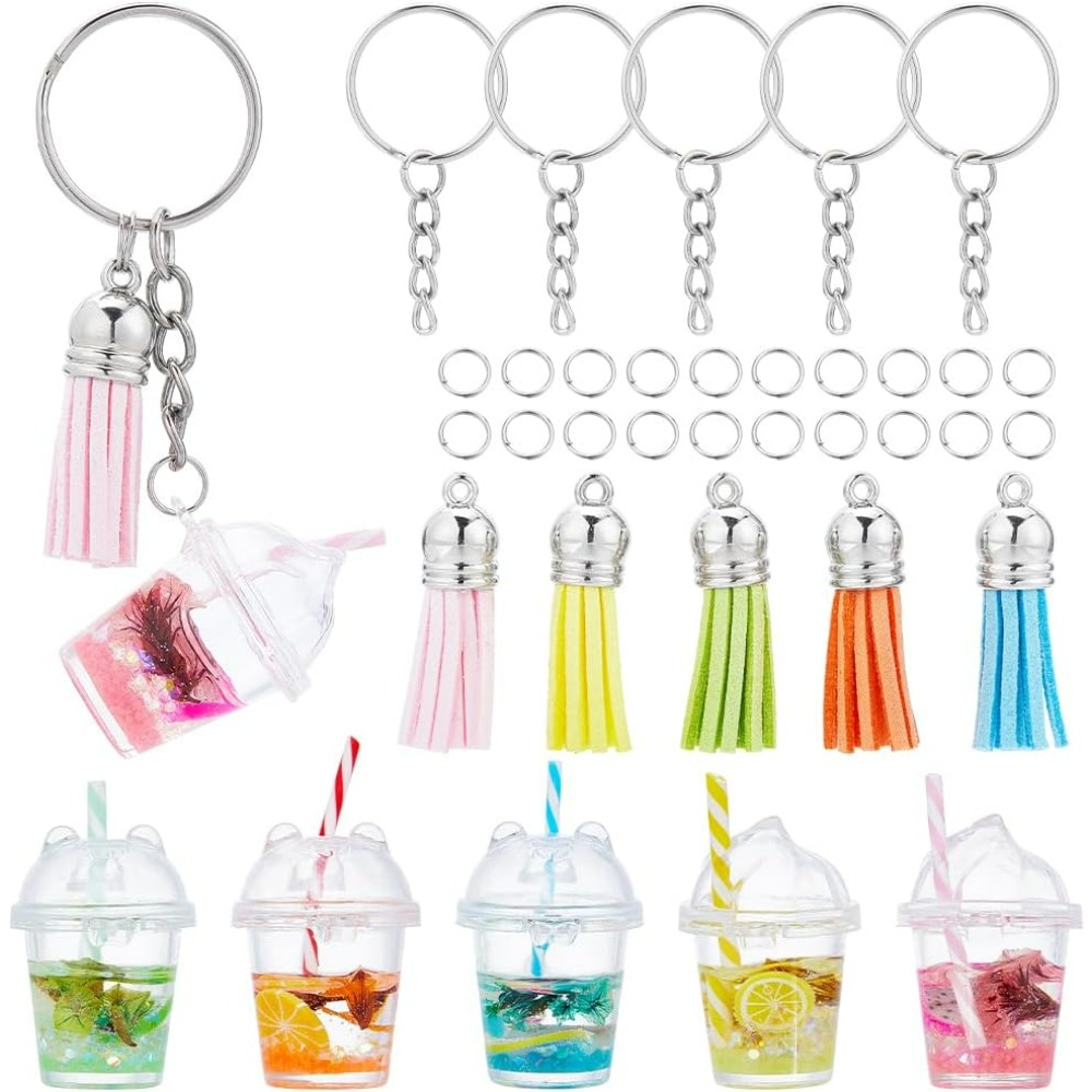 35Pcs DIY 5 Sets Bubble Tea Ke - огляд і ціна Jewelry Making Charms