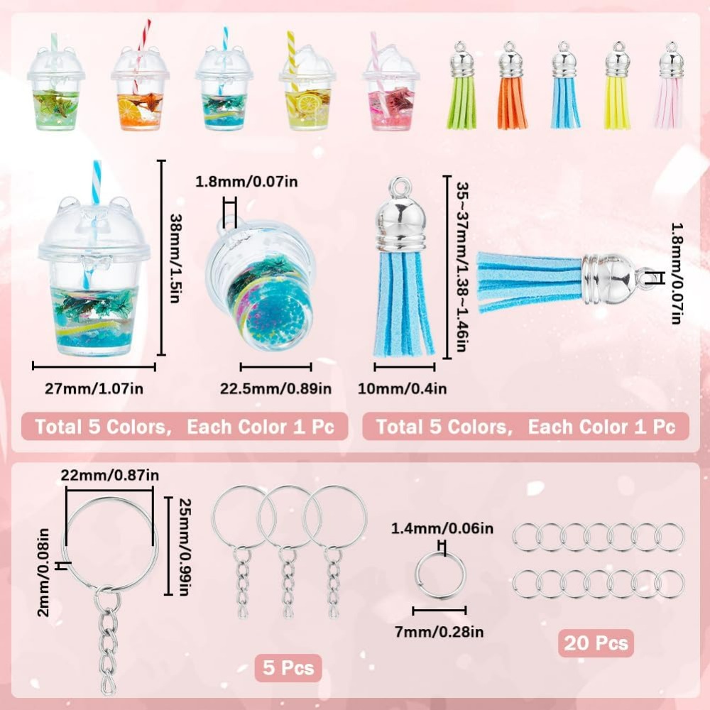 35Pcs DIY 5 Sets Bubble Tea Ke - огляд і ціна Jewelry Making Charms