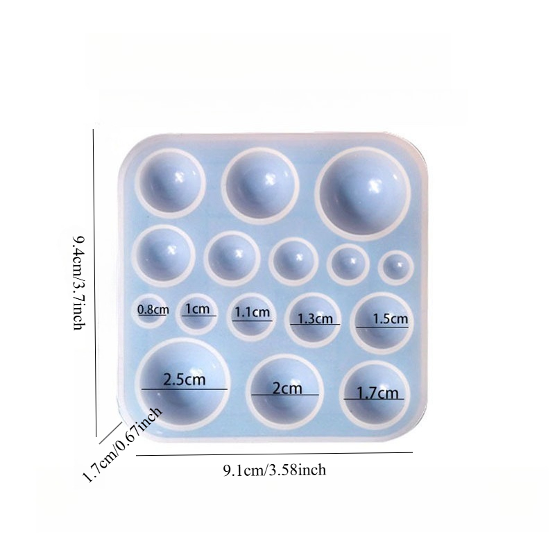 Resin Silicone Molds, Semi-Cir - огляд і ціна Jewelry Making Workshops