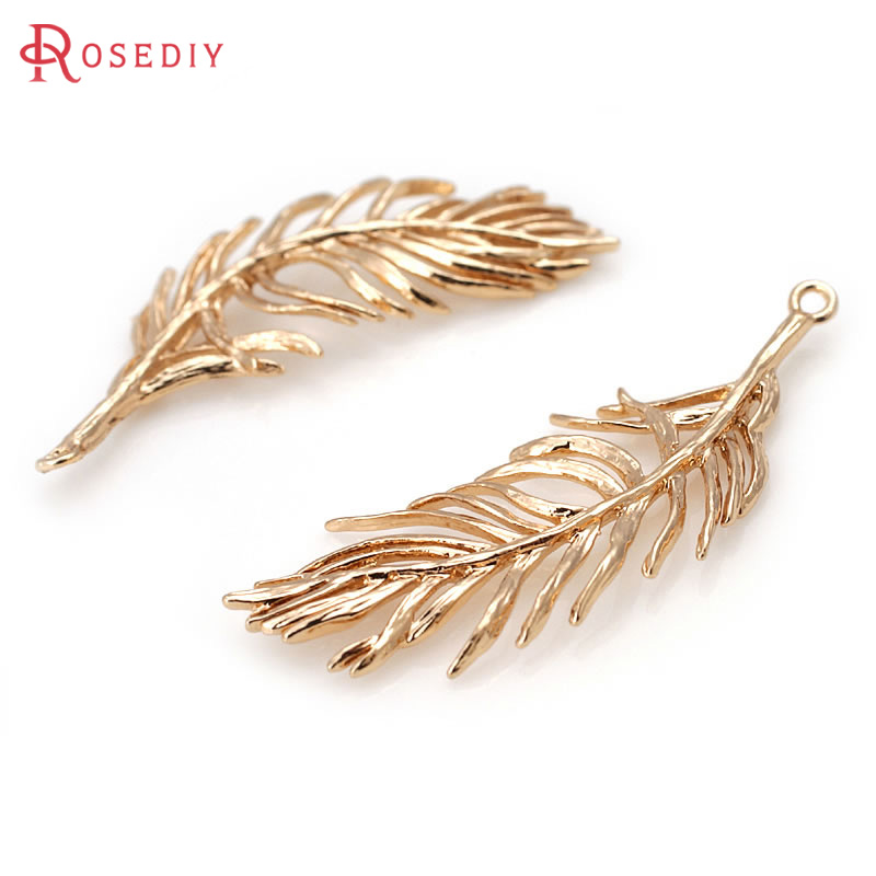 18K Gold Color Brass Feather S - огляд і ціна Jewelry Making Store