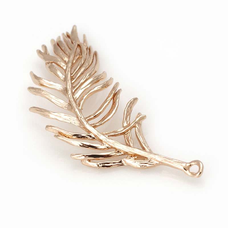 18K Gold Color Brass Feather S - огляд і ціна Jewelry Making Store