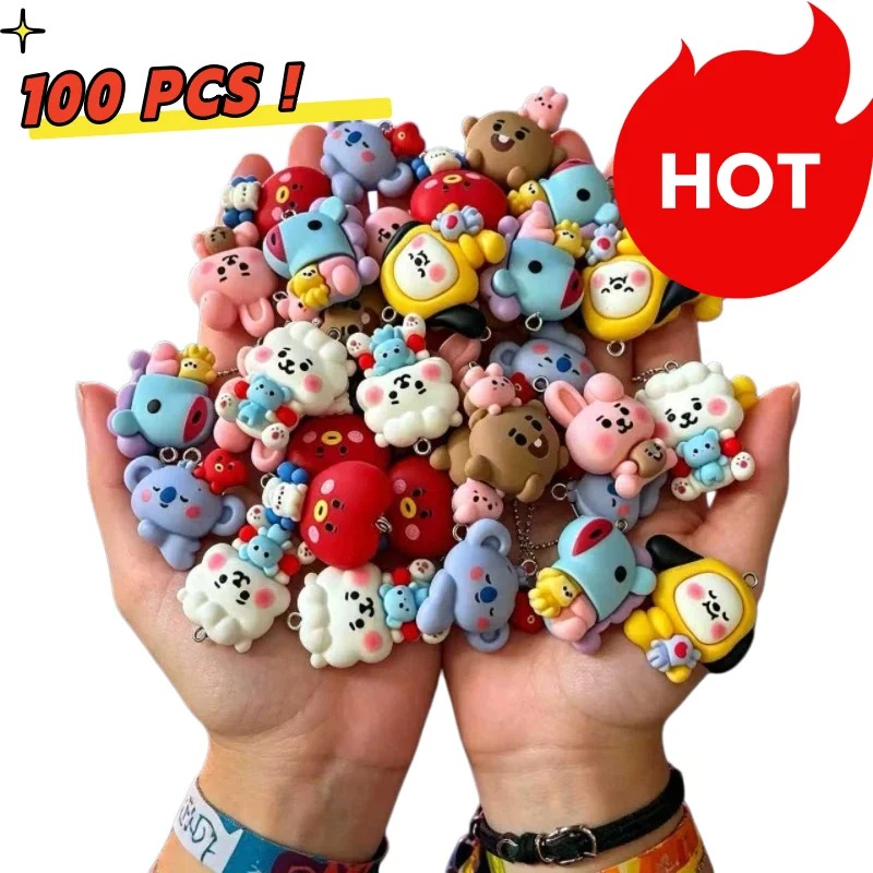 7pcs BT21 Resin Cartoon Charm  - огляд і ціна Jewelry Making Charms