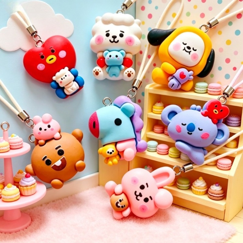 7pcs BT21 Resin Cartoon Charm  - огляд і ціна Jewelry Making Charms
