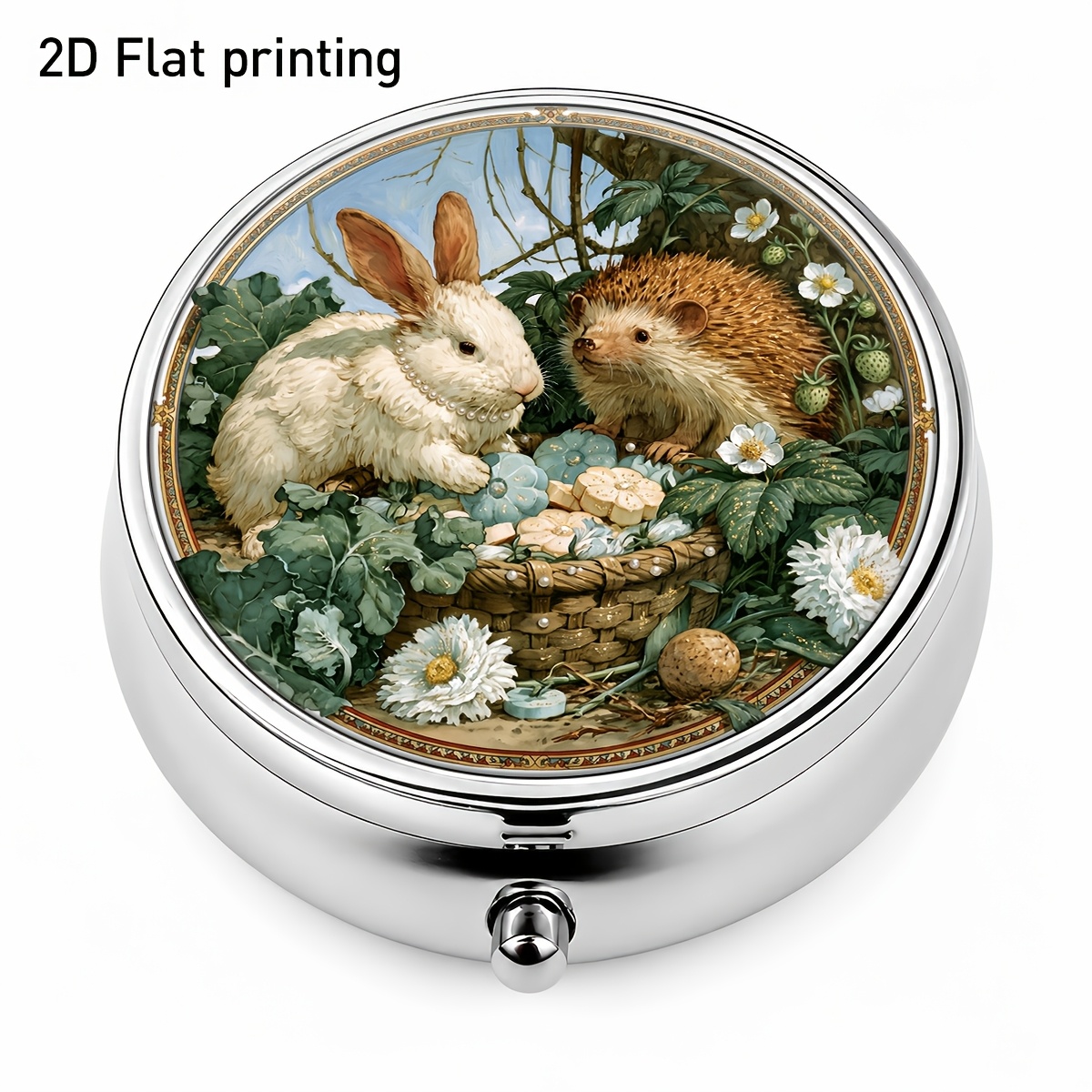 Floral Basket with White Rabbi - огляд і ціна Jewelry Making Store