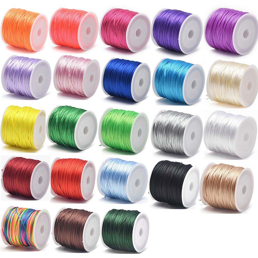 1.5mm Crafts Satin Rattail Cor - огляд і ціна Knotting Cord Silk