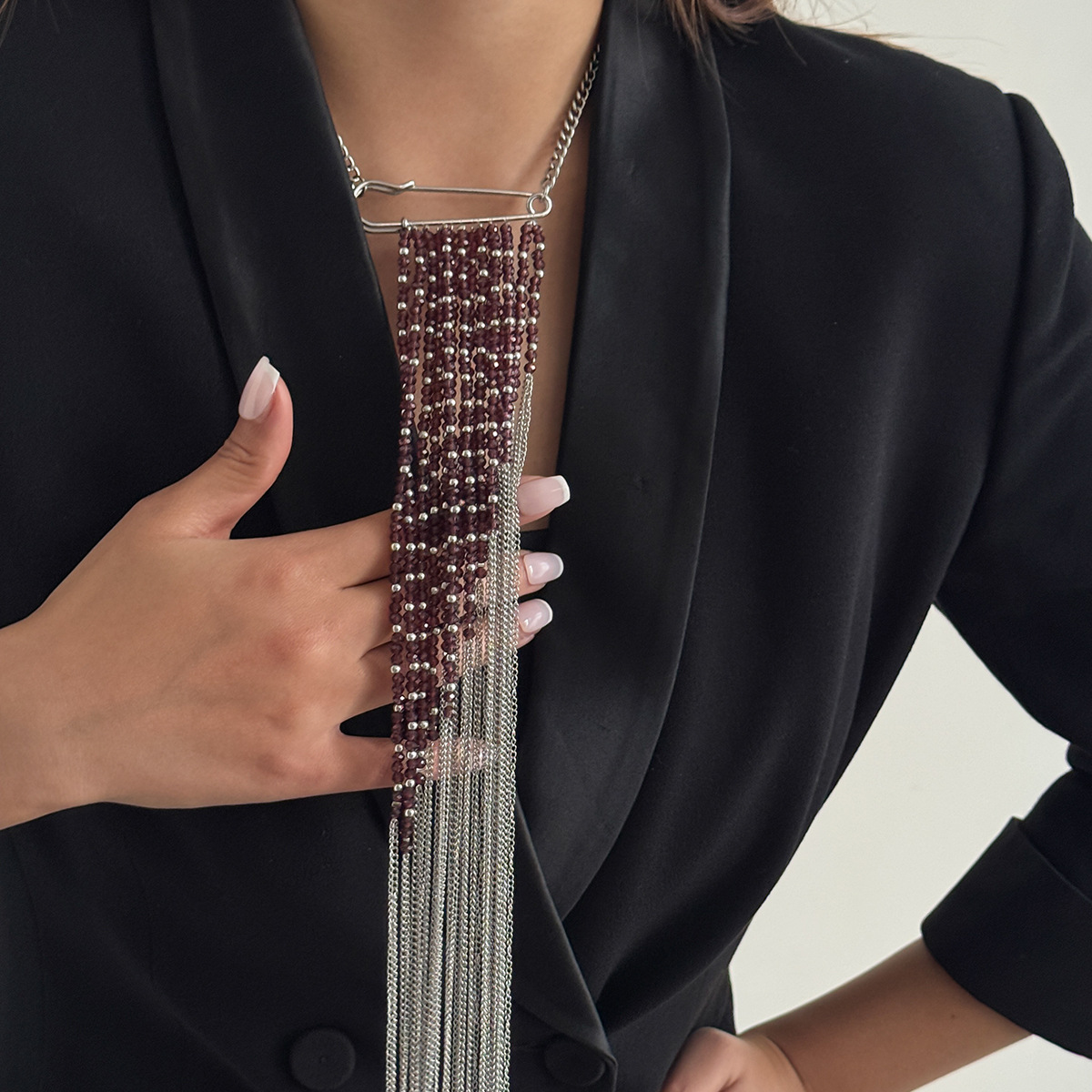 Silver Color Tassel Chain Broo - огляд і ціна Jewelry Making For Adults