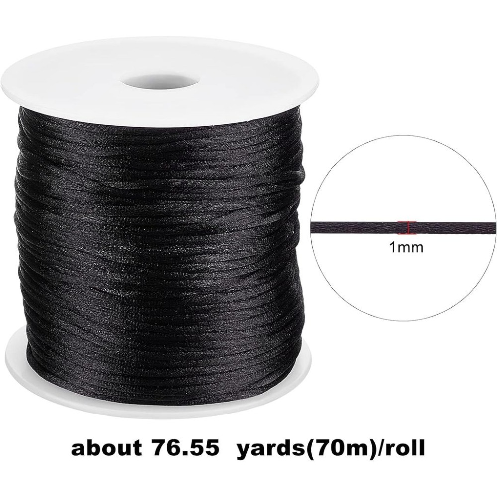 1 Roll 70m Satin Rattail Cord  - огляд і ціна Knotting Cord Silk