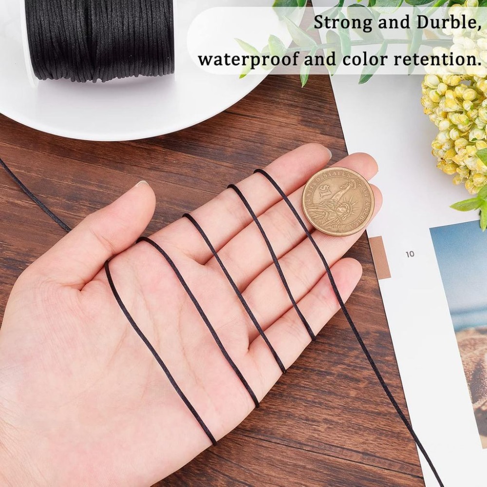 1 Roll 70m Satin Rattail Cord  - огляд і ціна Knotting Cord Silk