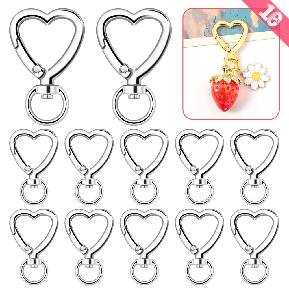 10pcs Metal Heart Lobster Claw - огляд і ціна Jewelry Making A Ring