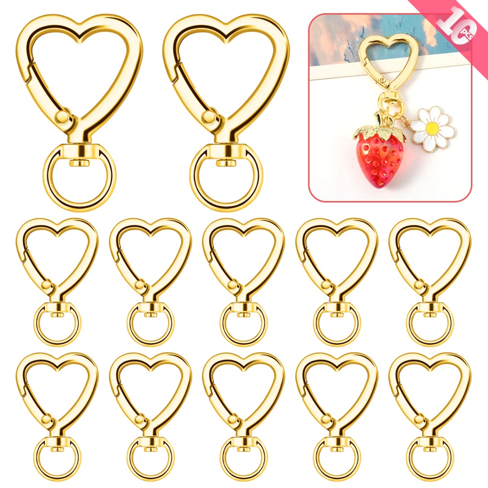 10pcs Metal Heart Lobster Claw - огляд і ціна Jewelry Making A Ring