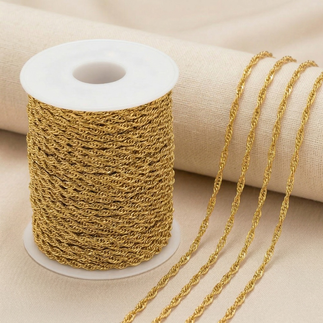 2Meters Gold Stainless Steel J - огляд і ціна Jewelry Making Singapore