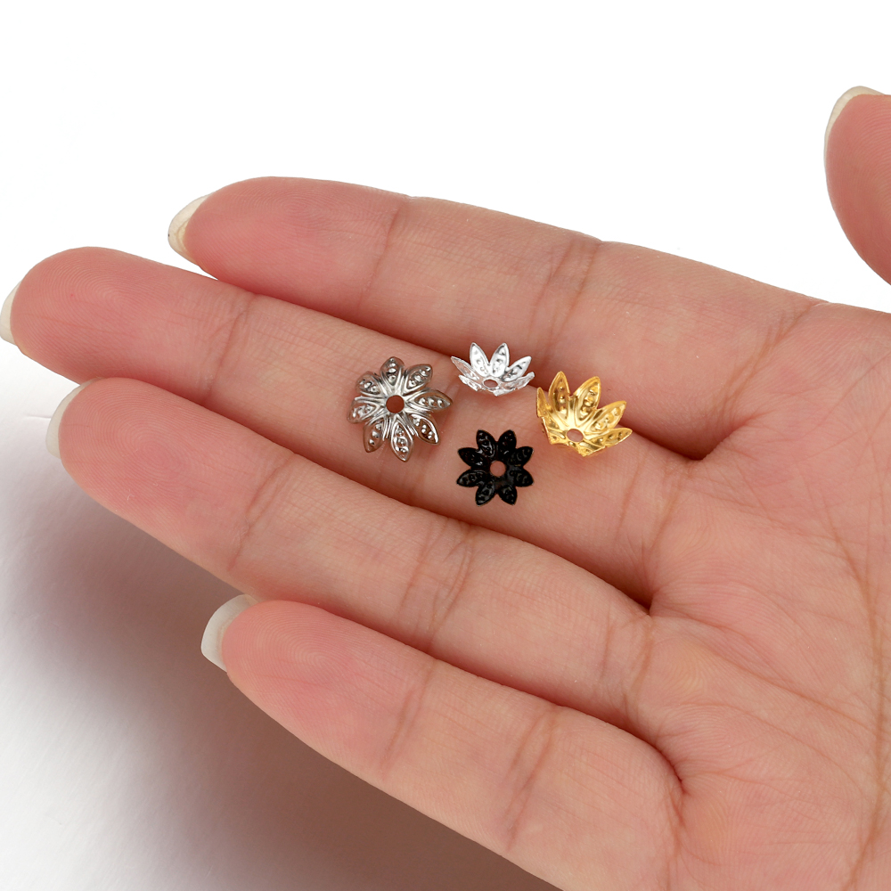 200pcs 8-10mm Gold Flower Bead - огляд і ціна Bead Cap Flower