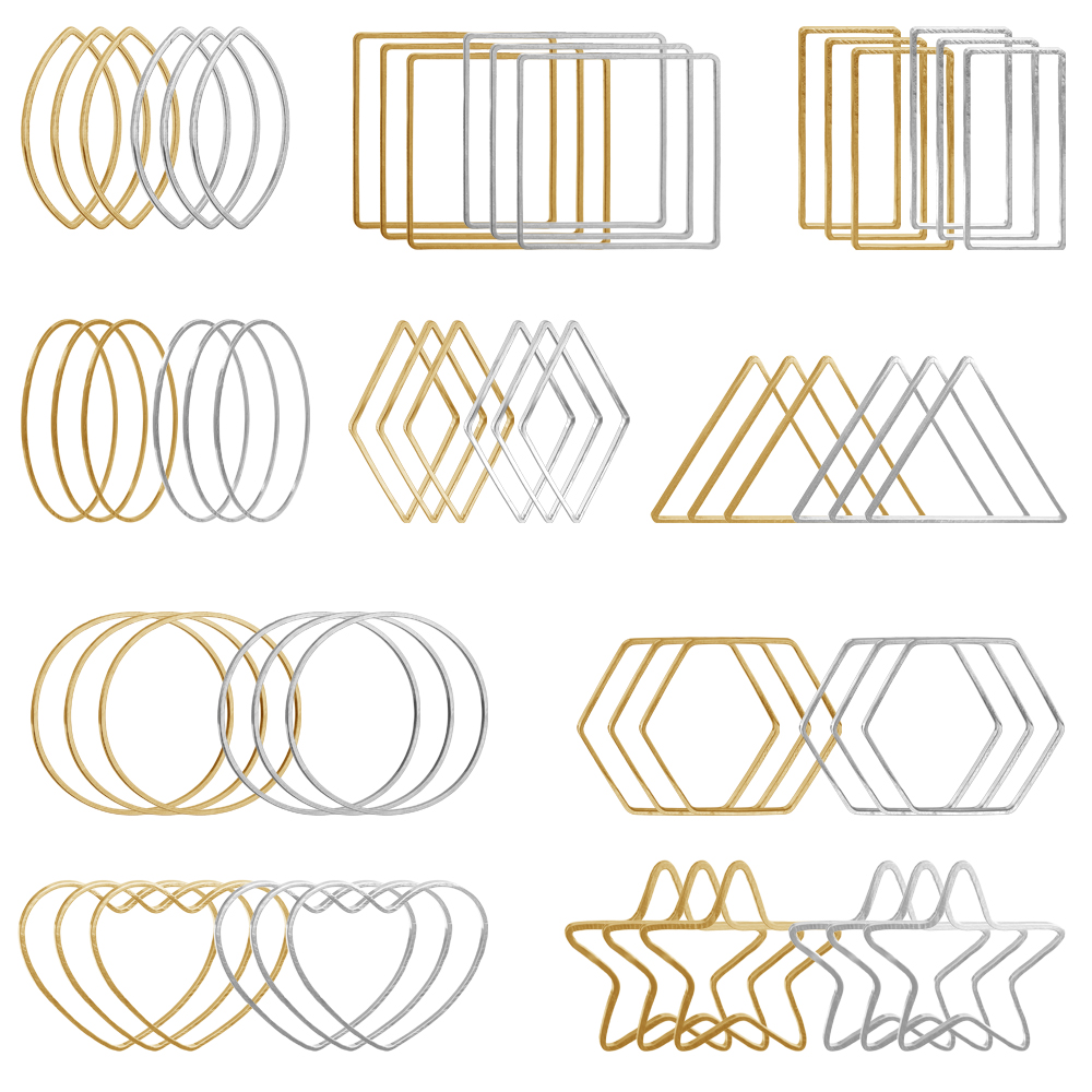 20Pcs Gold Silver Hollow Frame - огляд і ціна Jewelry Making Charms