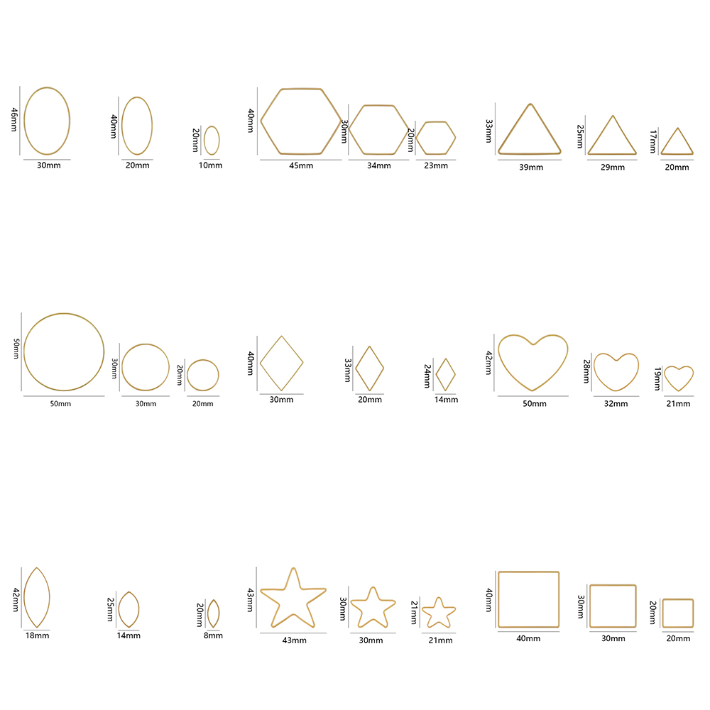 20Pcs Gold Silver Hollow Frame - огляд і ціна Jewelry Making Charms