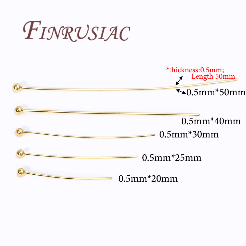 50Pcs 20-50mm Gold Plated Pins - огляд і ціна Jewelry Making Rivets