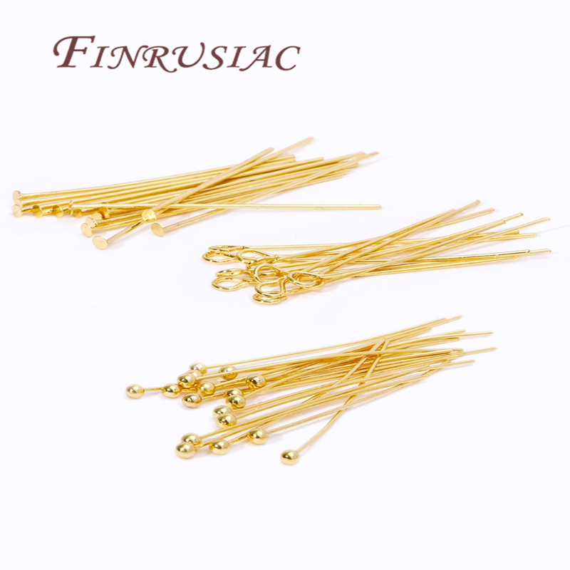 50Pcs 20-50mm Gold Plated Pins - огляд і ціна Jewelry Making Rivets