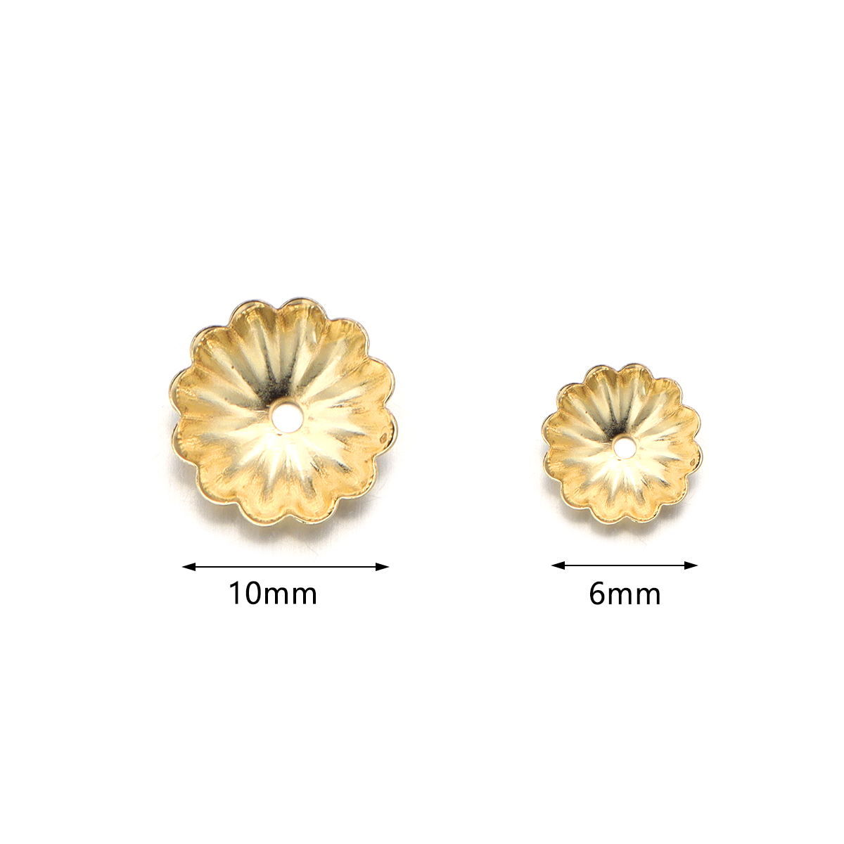 50pcs Stainless Steel Flower B - огляд і ціна Bead Cap Flower
