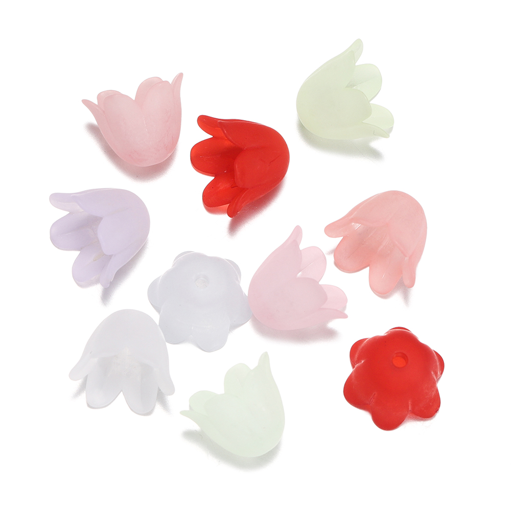 50pcs 8.5X11mm Colorful Bellfl - огляд і ціна Bead Cap Flower